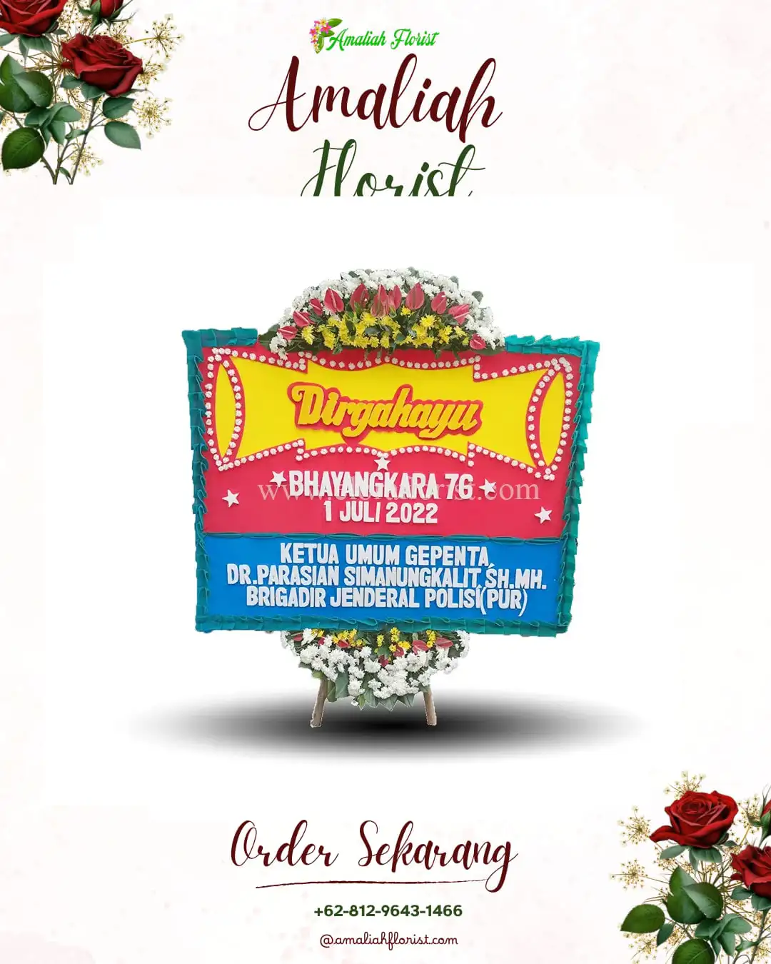 Papan Bunga HUT Ulang Tahun Okhika